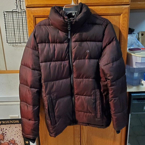 Calvin Klein Merlot Classic Puffer Coat - Picture 2 of 16